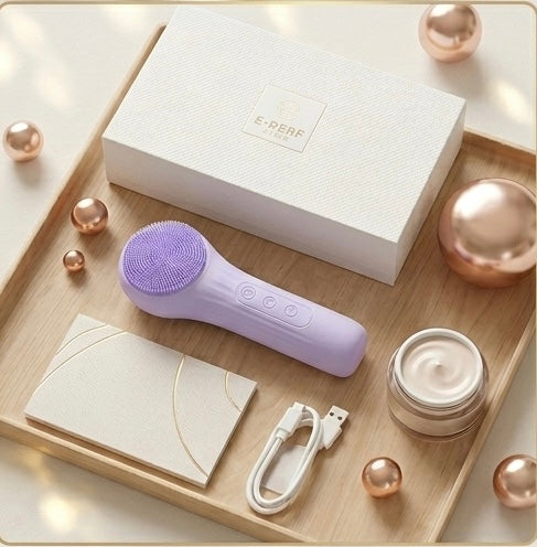 Brosse Nettoyante Visage Électrique — Silicone Premium