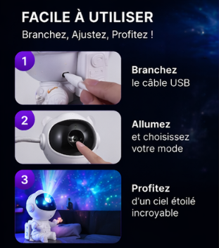 Projecteur Galaxie Astronaute – Ambiance Étoilée