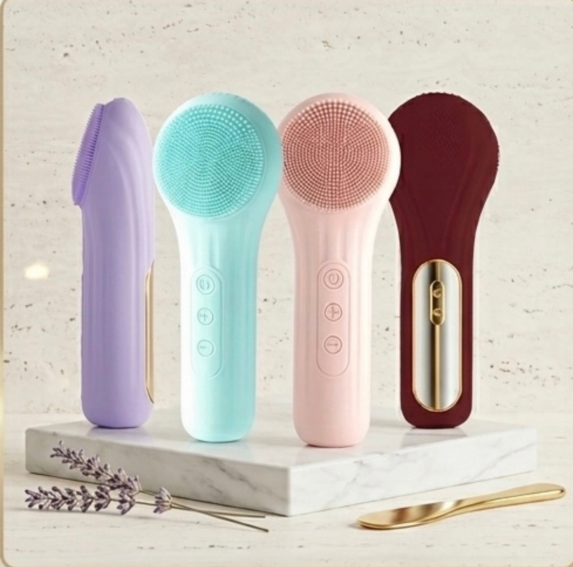 Brosse Nettoyante Visage Électrique — Silicone Premium
