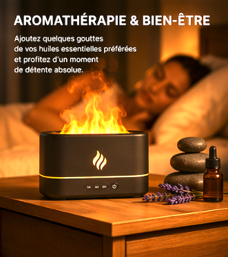 Diffuseur Flamme LED – Aromathérapie & Ambiance