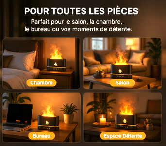 Diffuseur Flamme LED – Aromathérapie & Ambiance