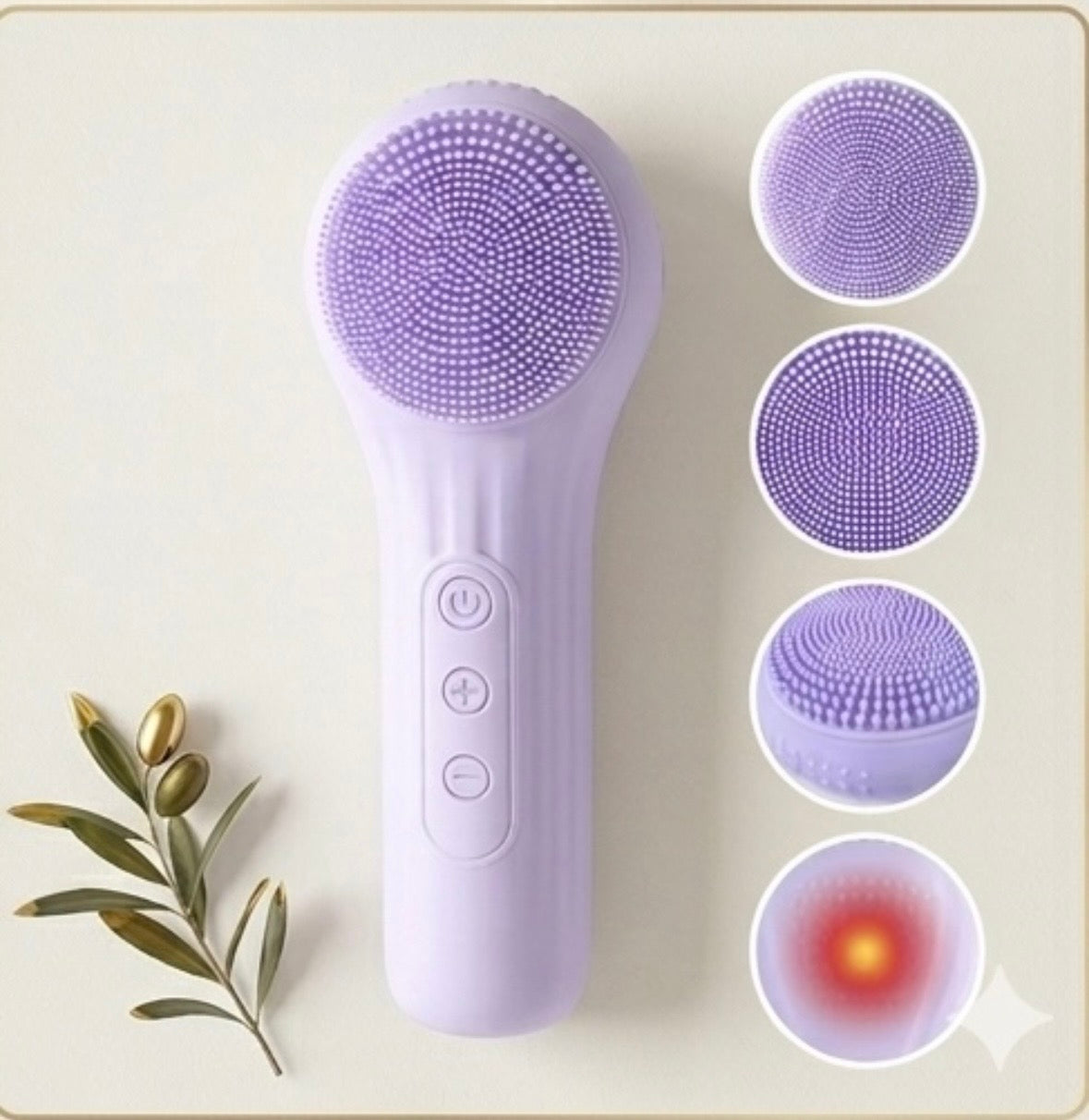 Brosse Nettoyante Visage Électrique — Silicone Premium
