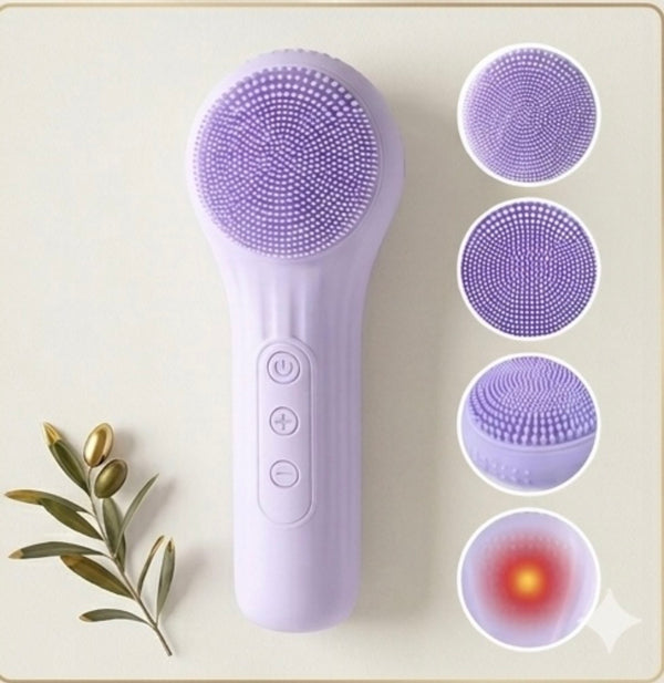 Brosse Nettoyante Visage Électrique — Silicone Premium