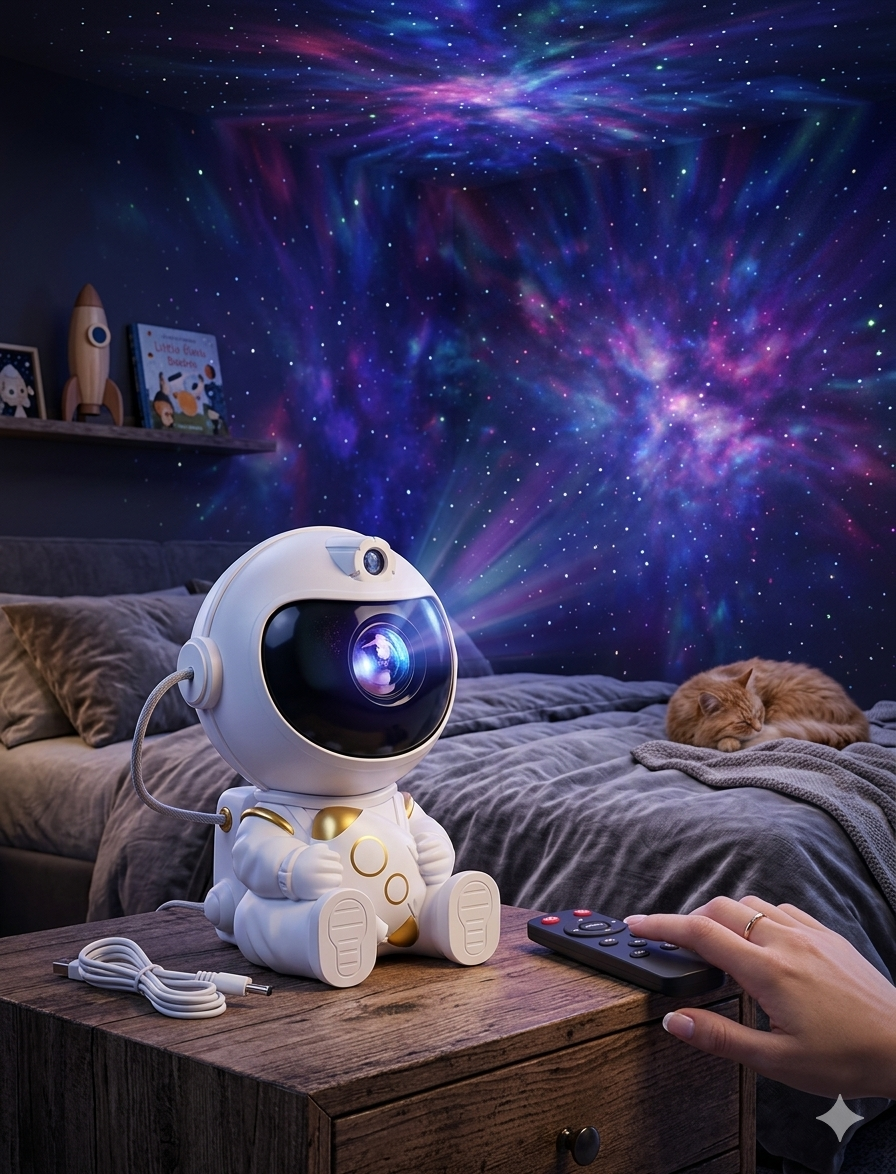 Projecteur Galaxie Astronaute – Ambiance Étoilée